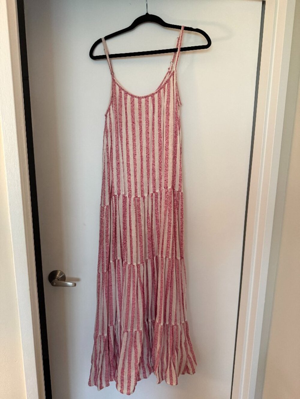 Pink and White Maxi Dress